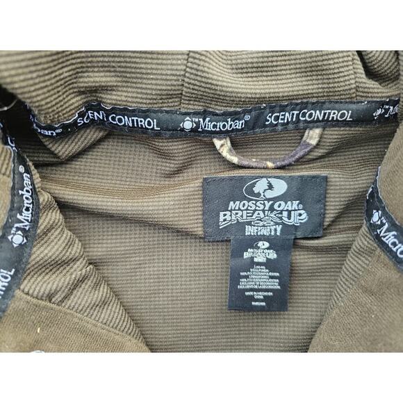 Mossy Oak Jacket Mens Large Camo Breakup Infinity Hooded Scent Control Hunting - Picture 3 of 6